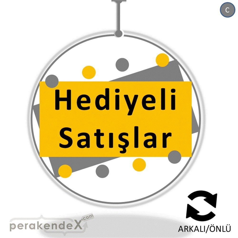 hediyeli satışlar DÖNKARTI -oval,çift yön baskı