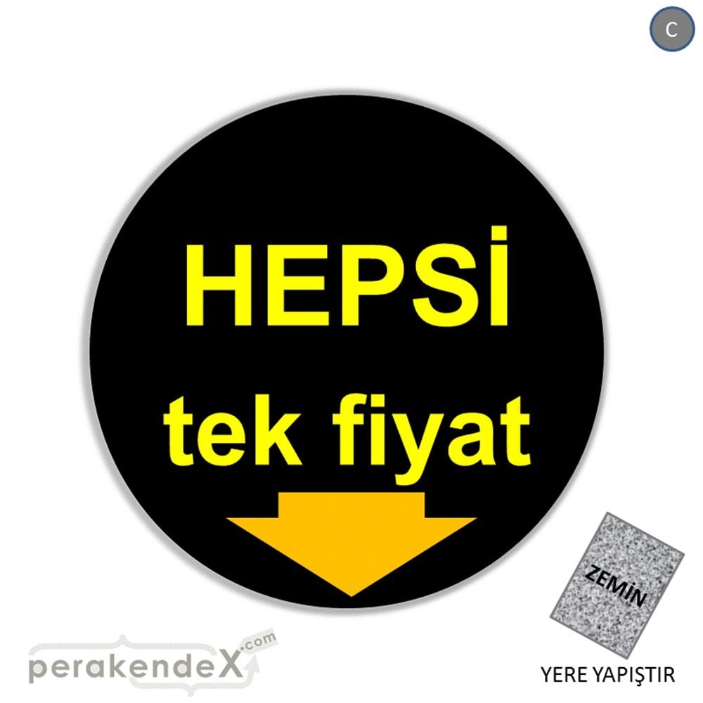 hepsi tek fiyat YER ZEMİNE YAPIŞIR -oval,tek yön baskı