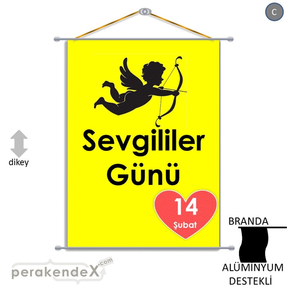 14 şubat sevgililer günü eros BRANDA POSTER,  AFİŞ -dikdörtgen,tek yön baskı