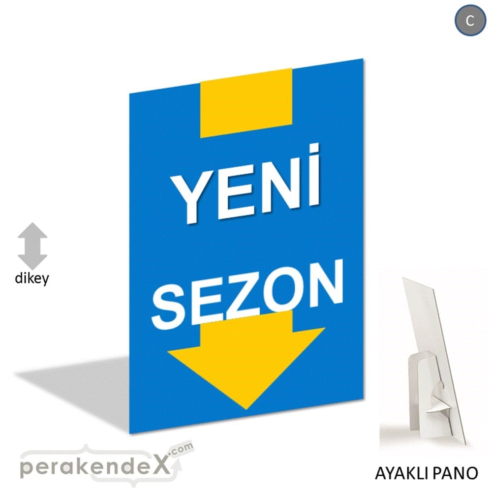 yeni sezon * AYAKLI REKLAM PANOSU -dikdörtgen,tek yön baskı