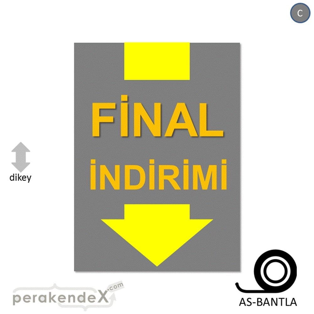 final indirimi POSTERİ -dikdörtgen,tek yön baskı