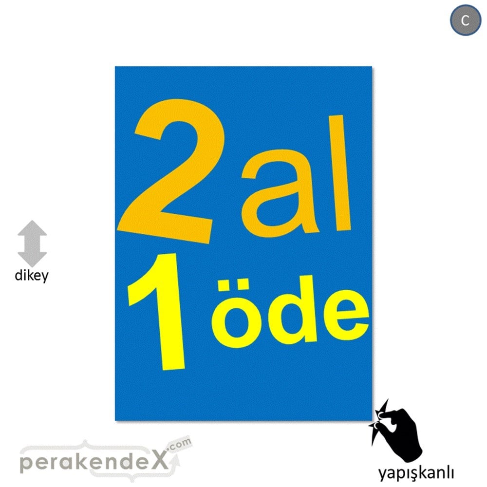 2 al 1 öde CAMA YAPIŞAN FOLYO -dikdörtgen,tek yön baskı