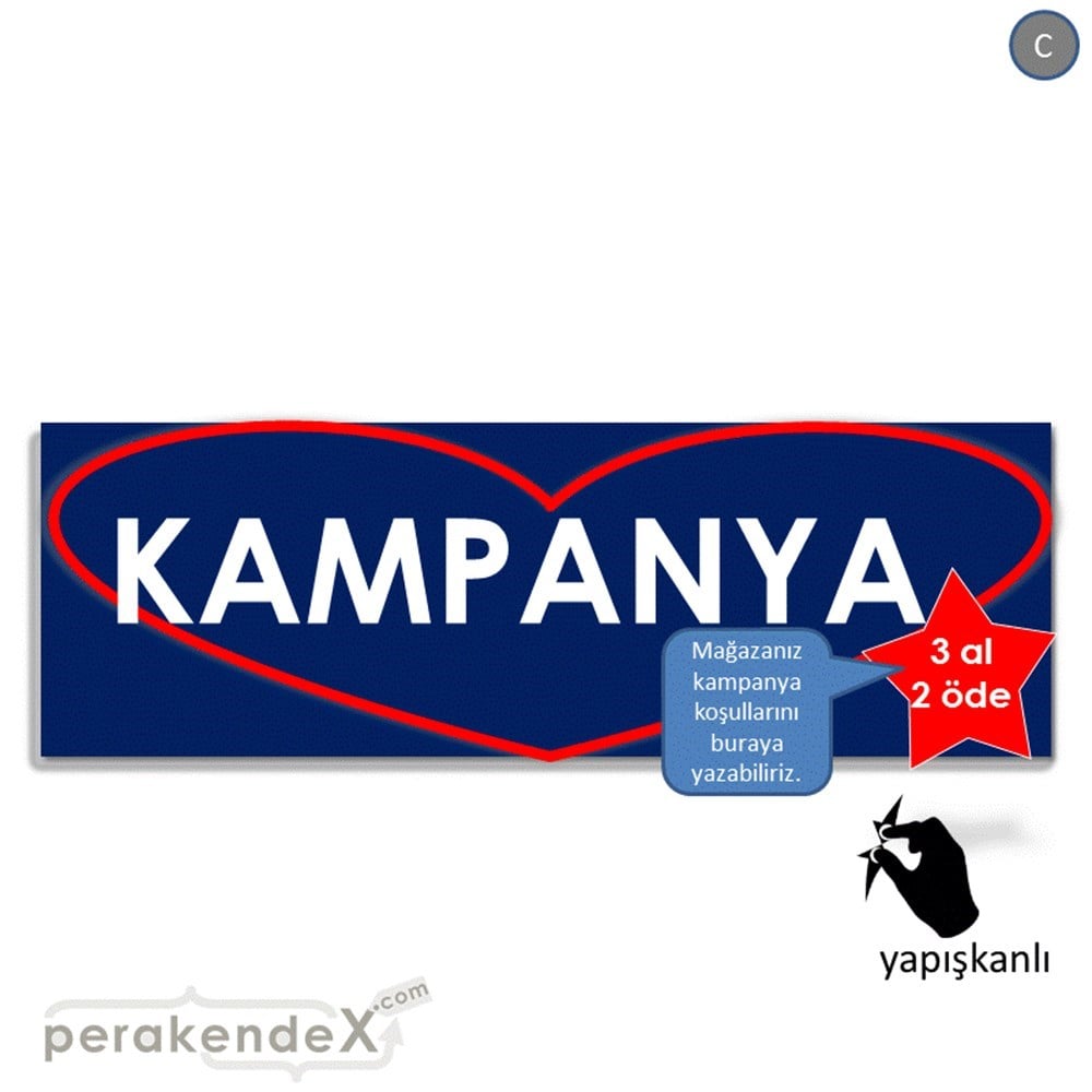 yıldızlı kampanya  VİTRİN, CAM FOLYO,  VİNİL (BANNER) -dikdörtgen,tek yön baskı