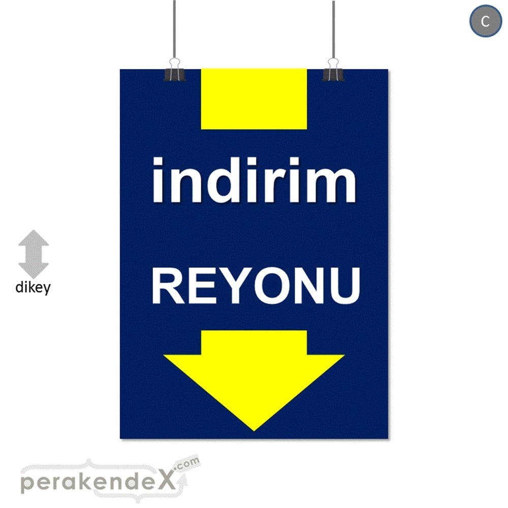 indirim reyonu SERT PLASTİK POSTER -dikdörtgen,tek yön baskı