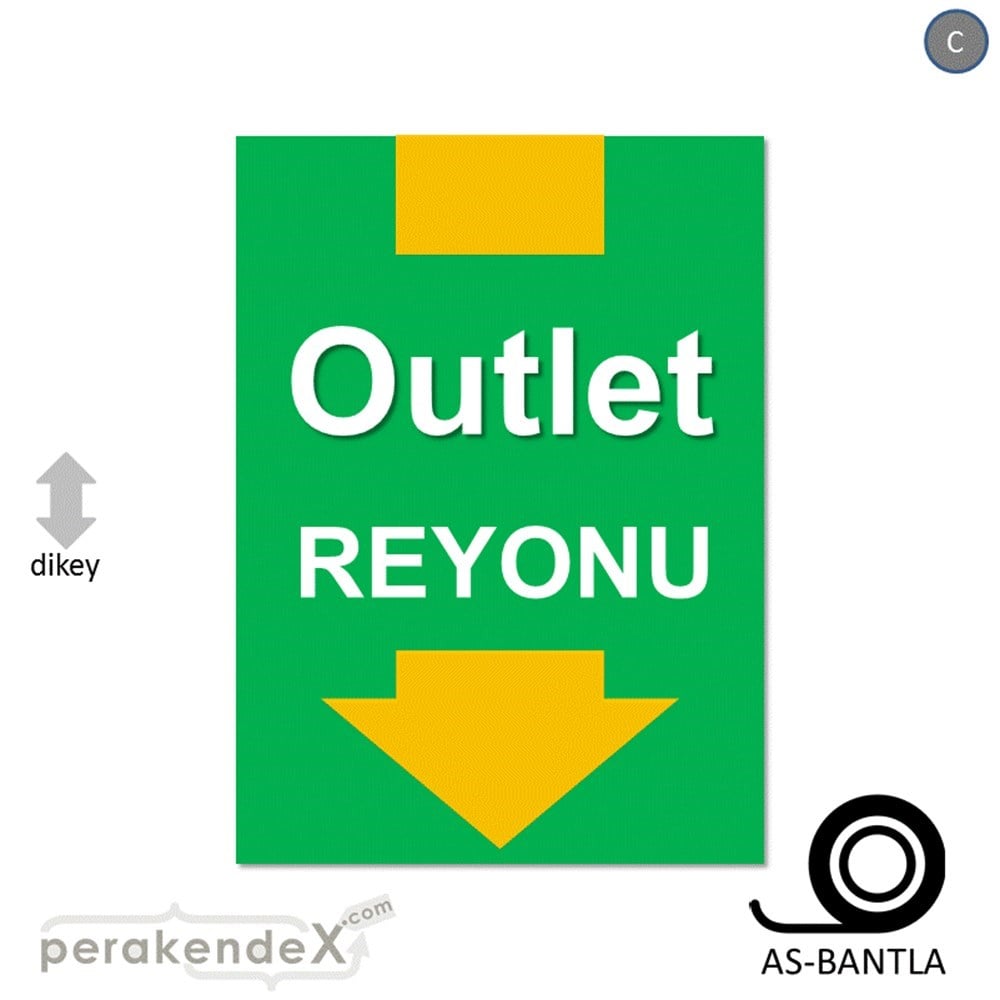 outlet reyonu POSTERİ -dikdörtgen,tek yön baskı