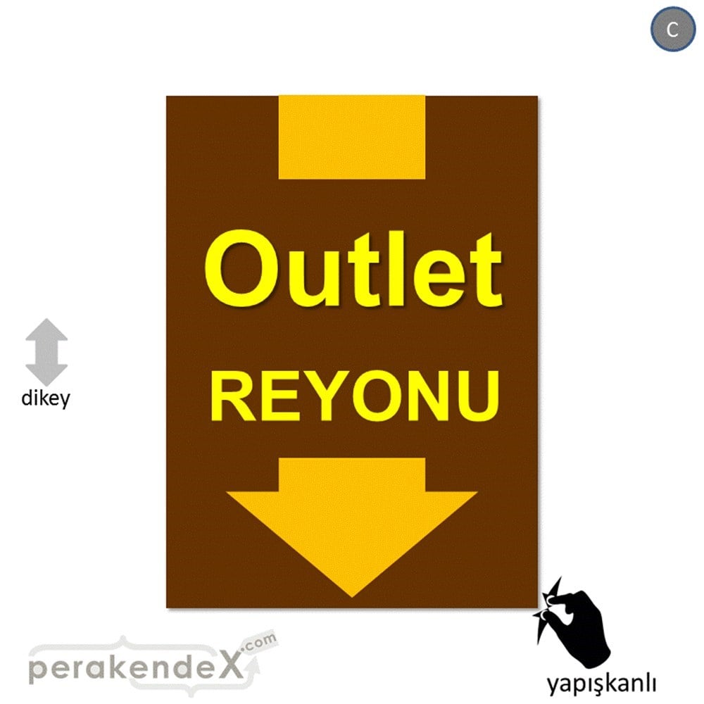 outlet reyonu CAMA YAPIŞAN FOLYO -dikdörtgen,tek yön baskı
