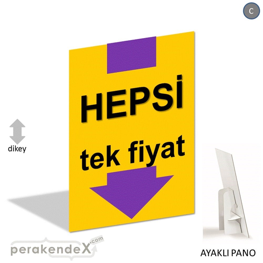 hepsi tek fiyat AYAKLI REKLAM PANOSU -dikdörtgen,tek yön baskı