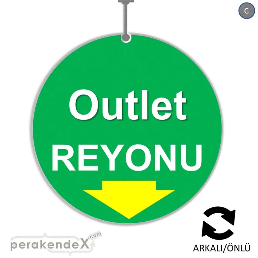 outlet reyonu DÖNKARTI -oval,çift yön baskı