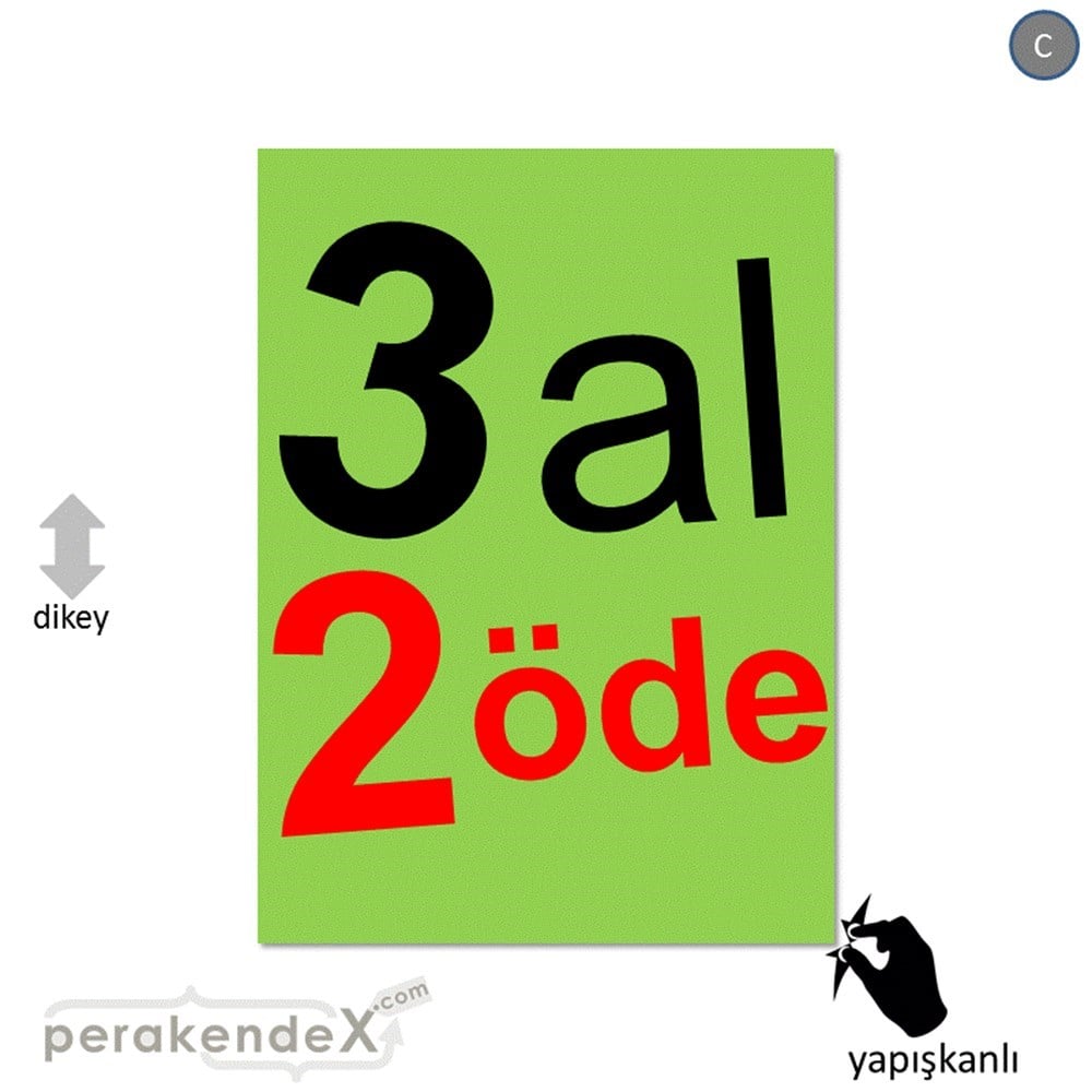 3 al 2 öde CAMA YAPIŞAN FOLYO -dikdörtgen,tek yön baskı