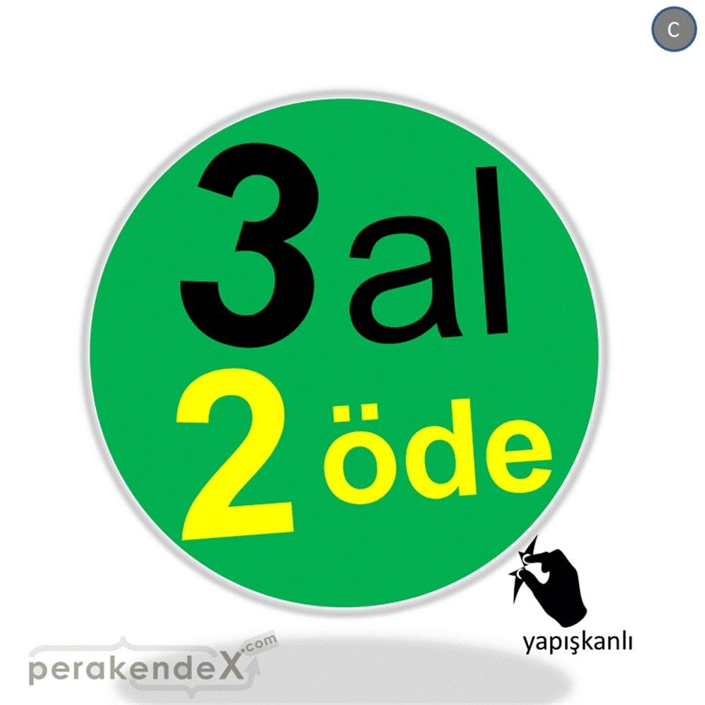 3 al 2 öde CAMA YAPIŞAN FOLYO -oval,tek yön baskı