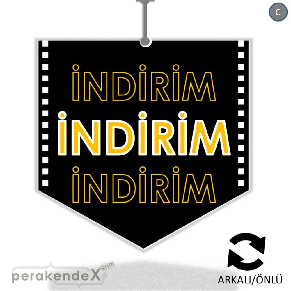 3X indirim- DÖNKARTI -ok,çift yön baskı