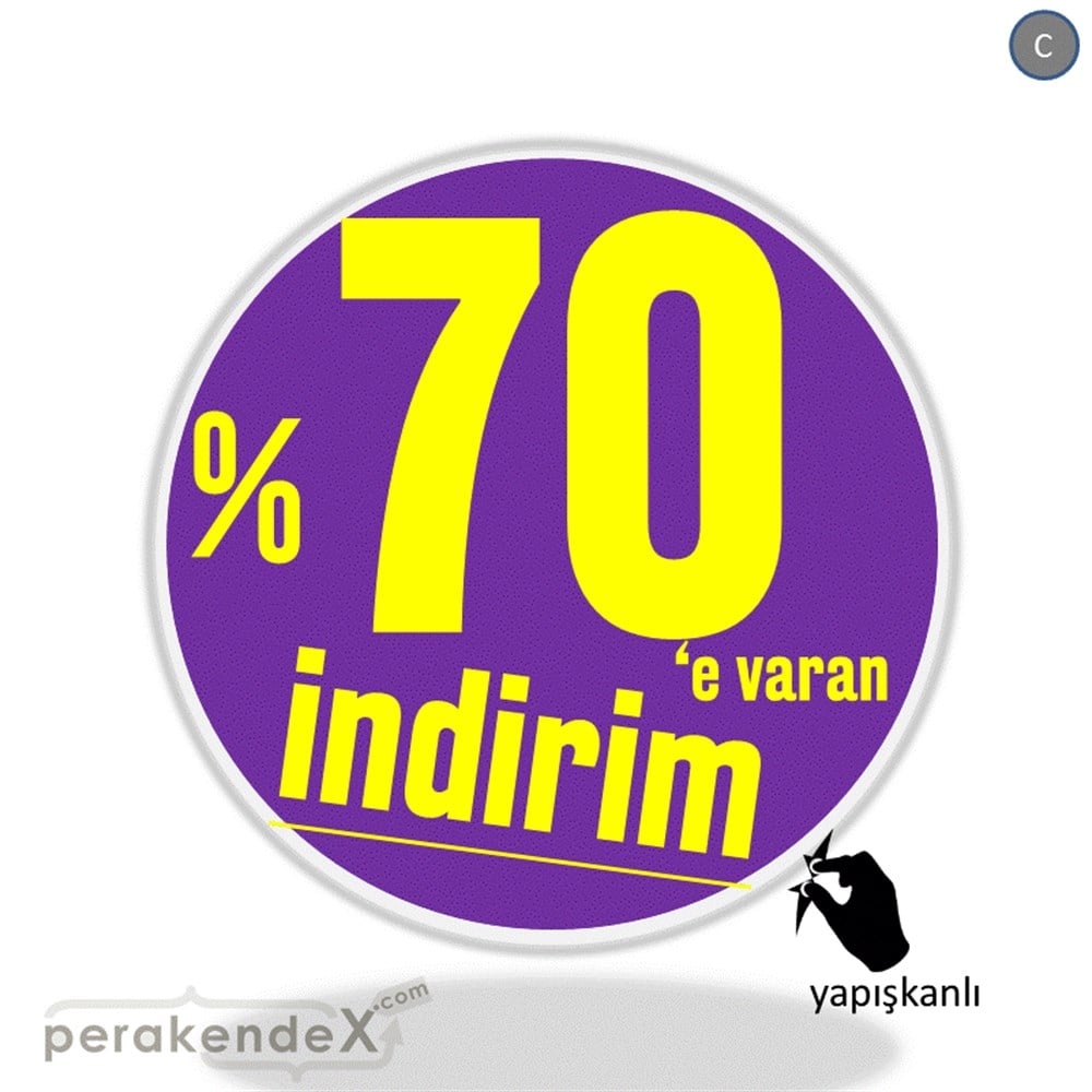 %70 E Varan İndirim Kampanyası VİTRİN - CAM FOLYO,  VİNİL -oval,tek yön baskı
