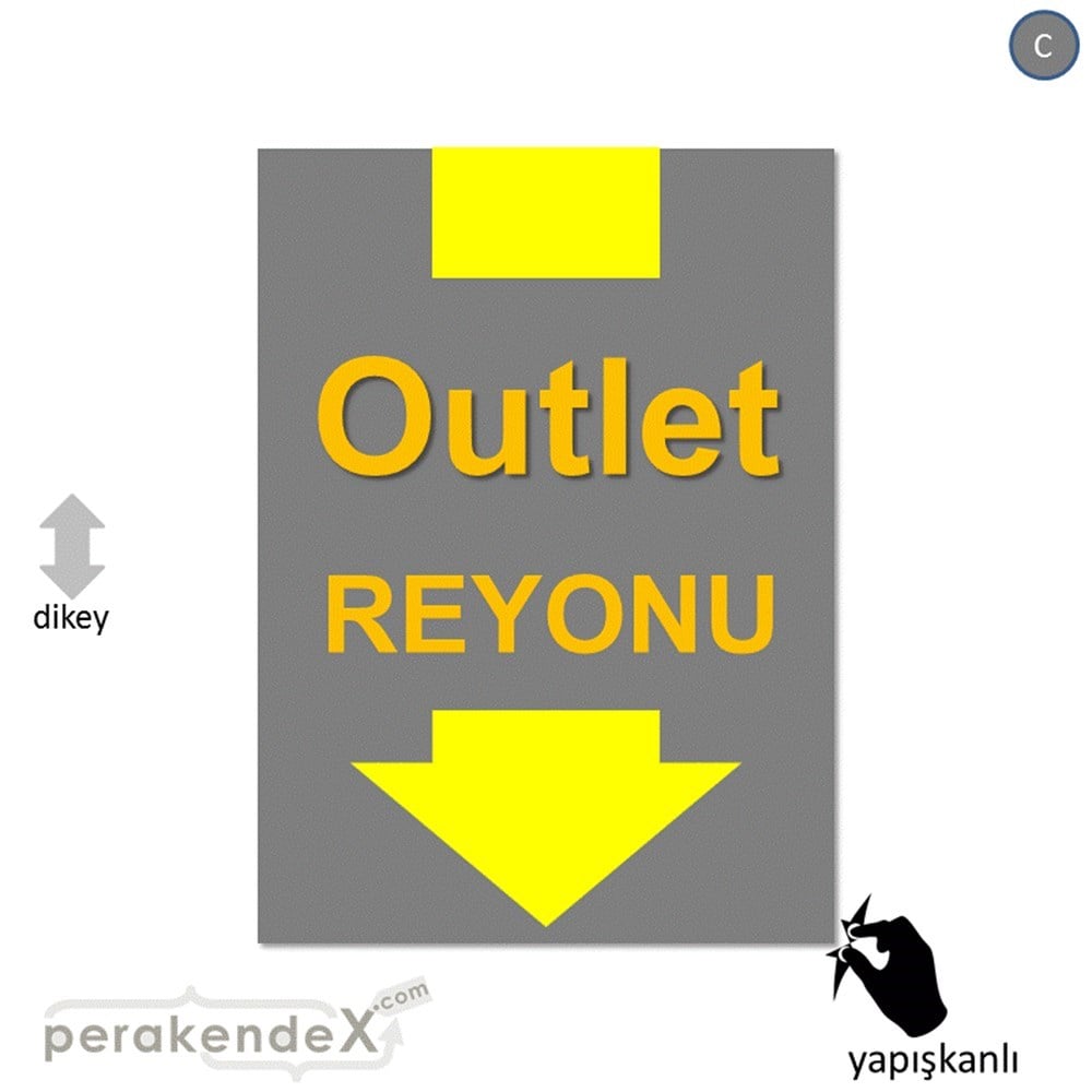 outlet reyonu CAMA YAPIŞAN FOLYO -dikdörtgen,tek yön baskı