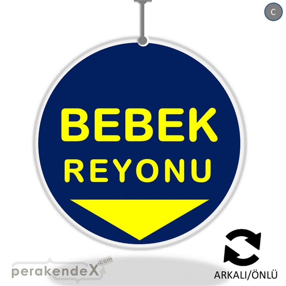 bebek reyonu yönlendirme DÖNKARTI -oval,çift yön baskı