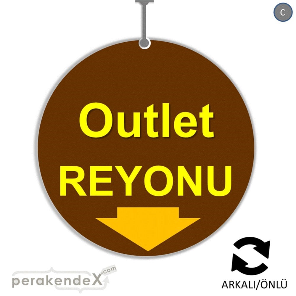 outlet reyonu DÖNKARTI -oval,çift yön baskı