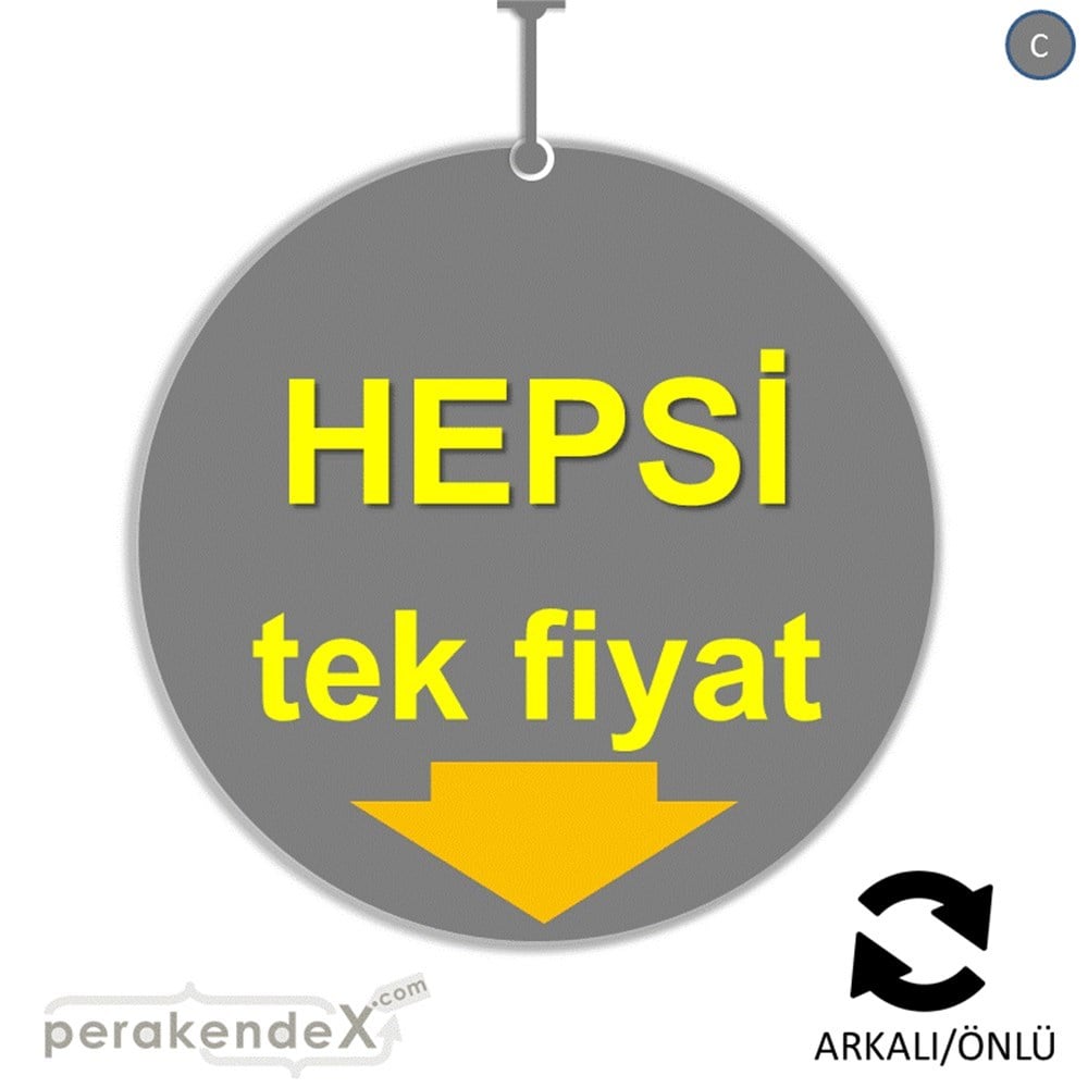 hepsi tek fiyat DÖNKARTI -oval,çift yön baskı