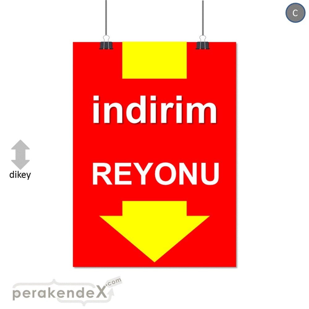 indirim reyonu SERT PLASTİK POSTER -dikdörtgen,tek yön baskı