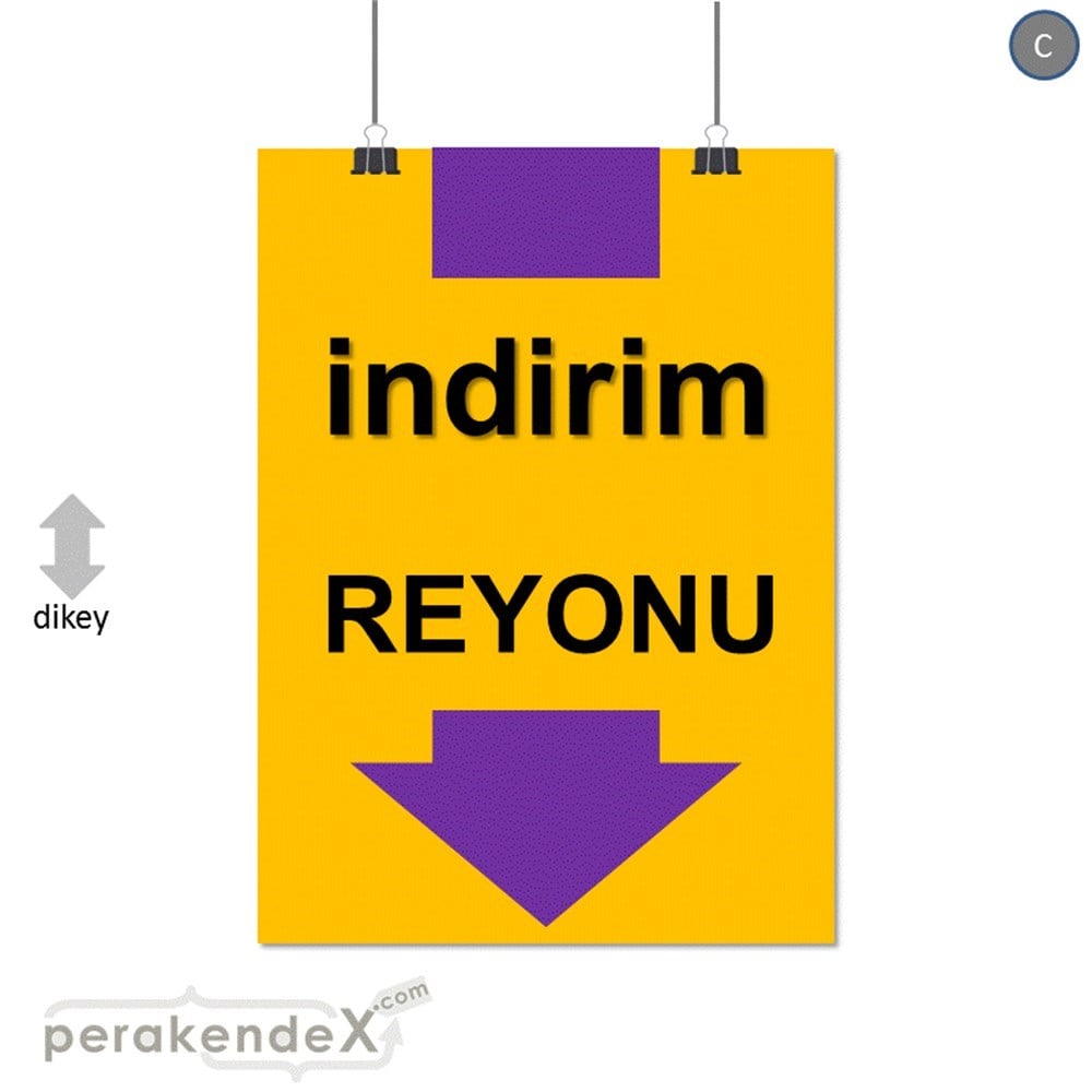 indirim reyonu SERT PLASTİK POSTER -dikdörtgen,tek yön baskı