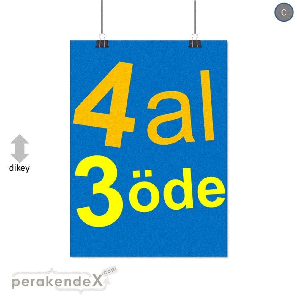 4 al 3 öde SERT PLASTİK POSTER -dikdörtgen,tek yön baskı