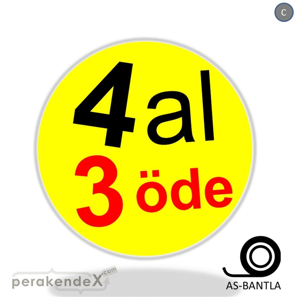 4 al 3 öde SERT PLASTİK POSTER -oval,tek yön baskı