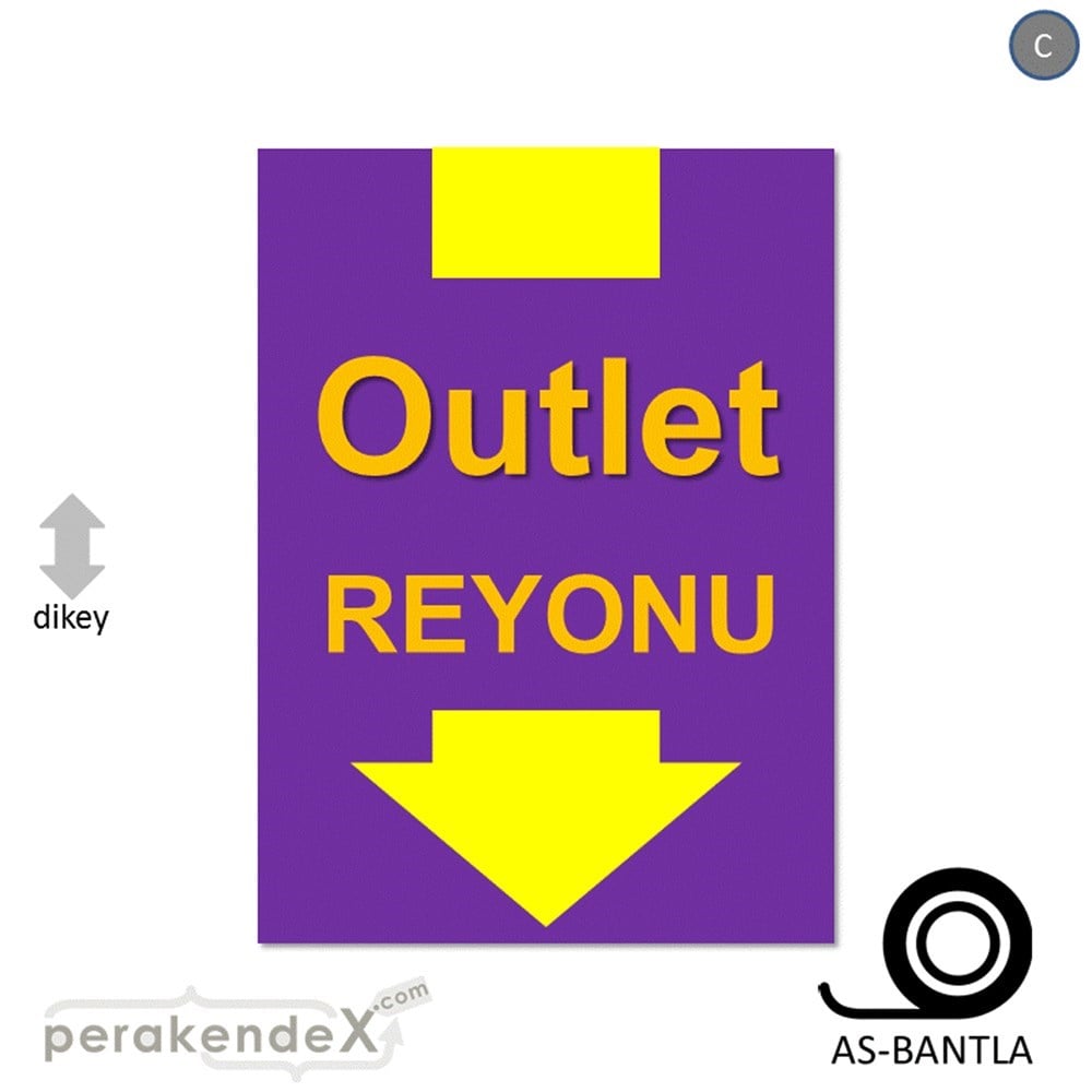 outlet reyonu POSTERİ -dikdörtgen,tek yön baskı