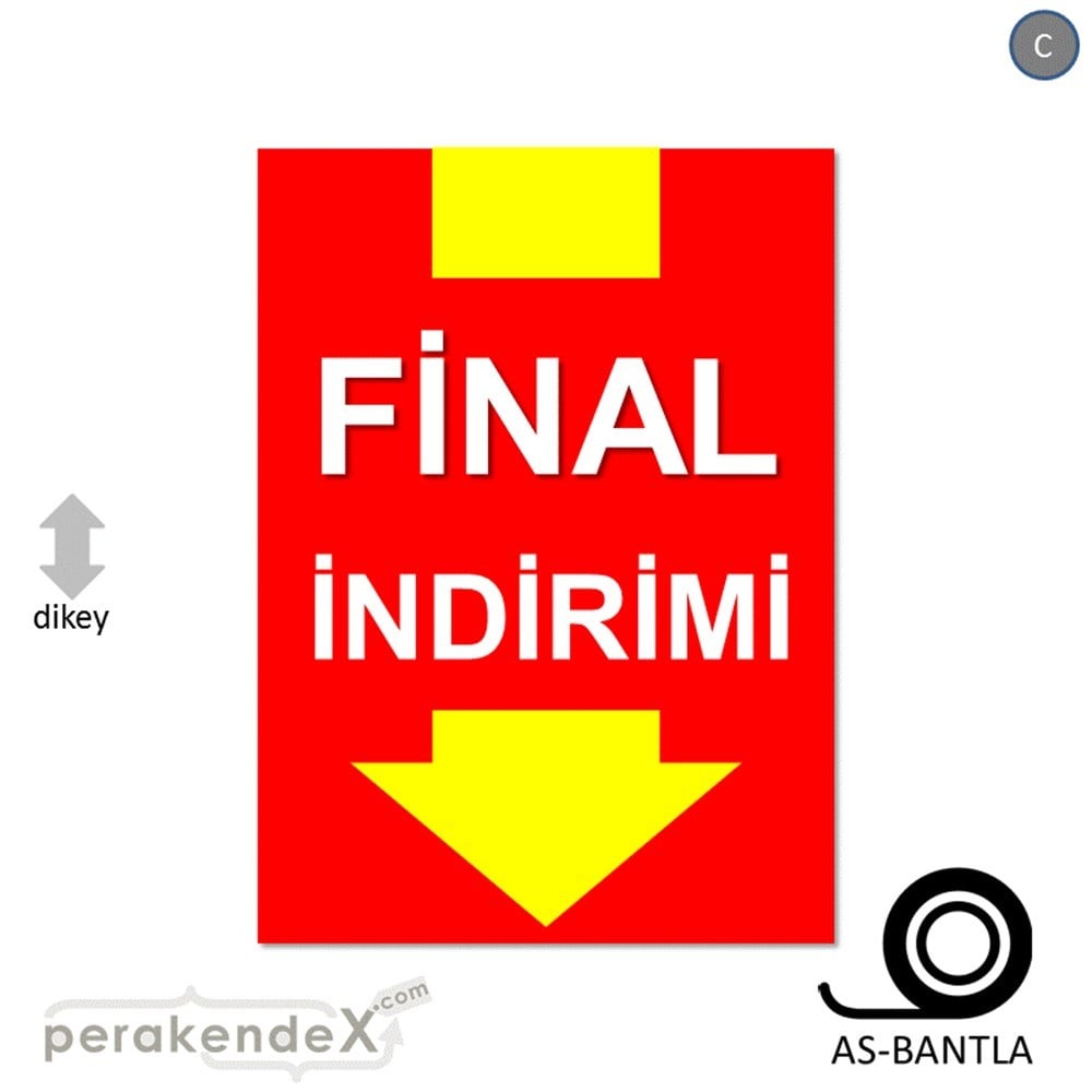 final indirimi POSTERİ -dikdörtgen,tek yön baskı