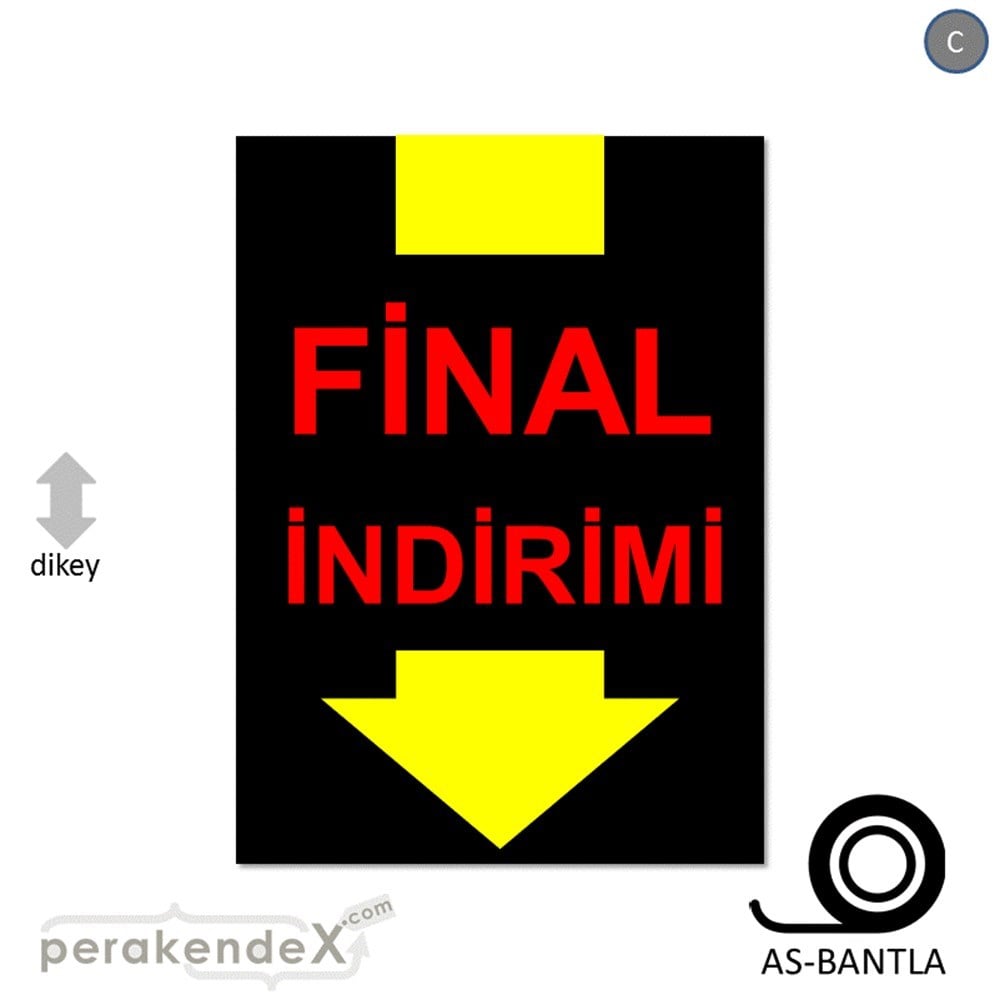 final indirimi POSTERİ -dikdörtgen,tek yön baskı