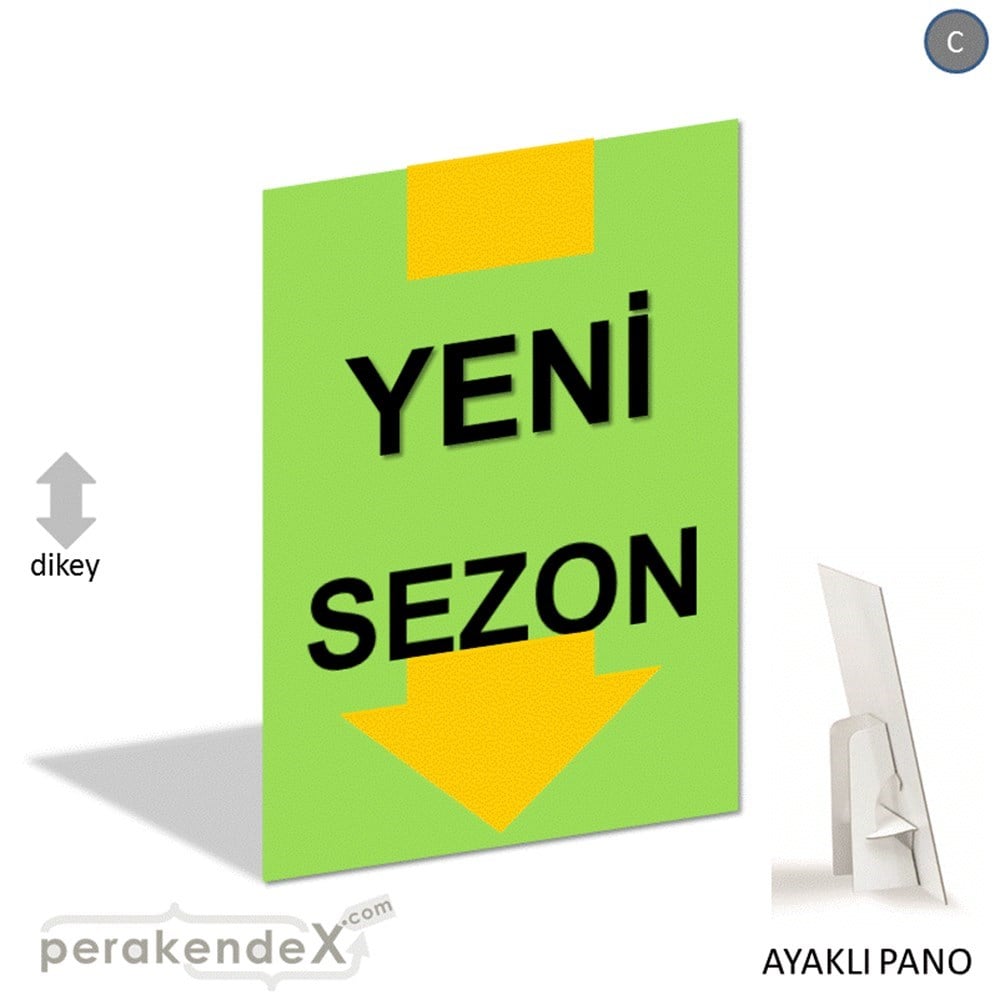 yeni sezon * AYAKLI REKLAM PANOSU -dikdörtgen,tek yön baskı