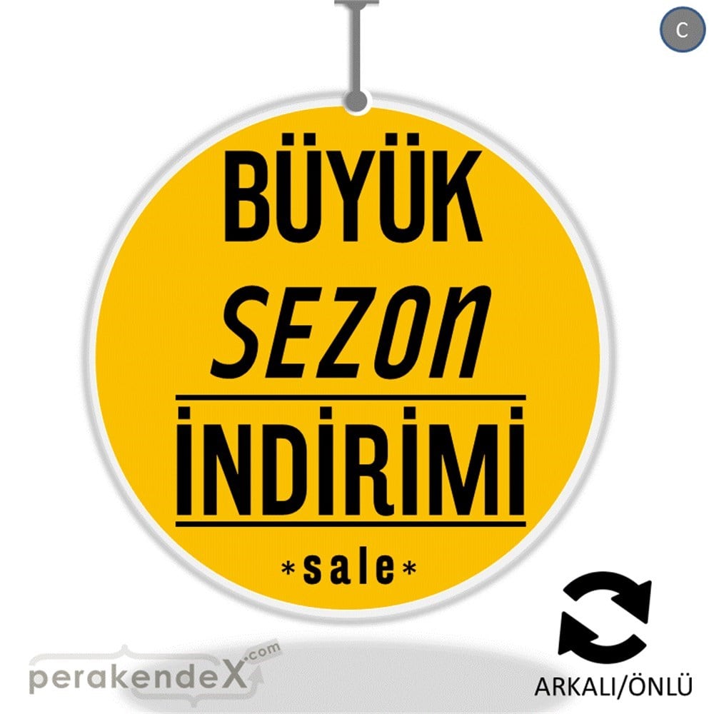 büyük sezon indirimi >sale DÖNKARTI -oval,çift yön baskı