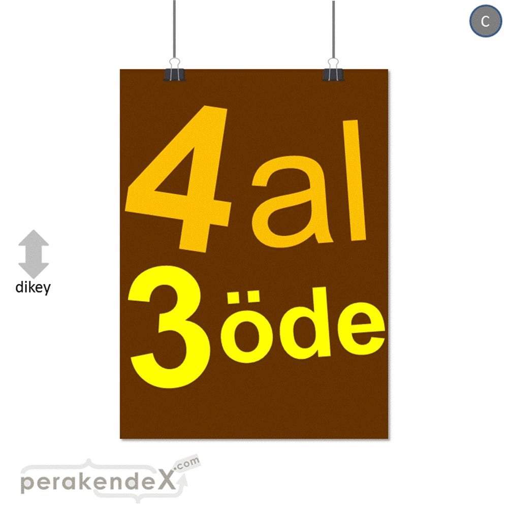 4 al 3 öde SERT PLASTİK POSTER -dikdörtgen,tek yön baskı