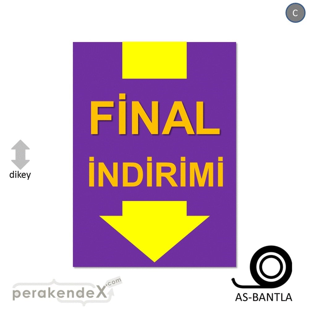 final indirimi POSTERİ -dikdörtgen,tek yön baskı