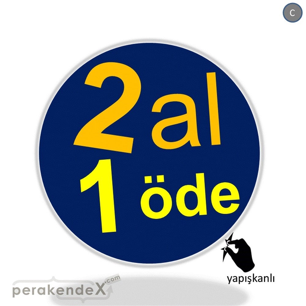2 al 1 öde CAMA YAPIŞAN FOLYO -oval,tek yön baskı