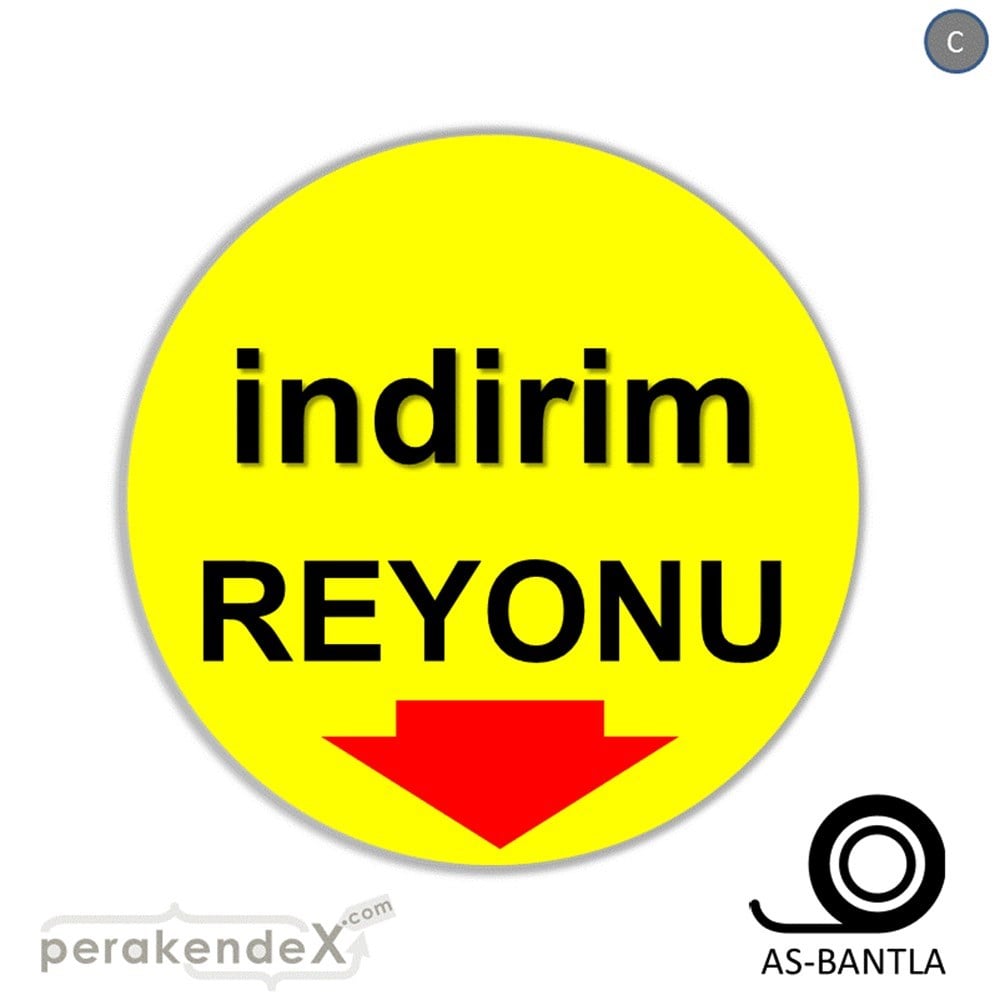 indirim reyonu SERT PLASTİK POSTER -oval,tek yön baskı