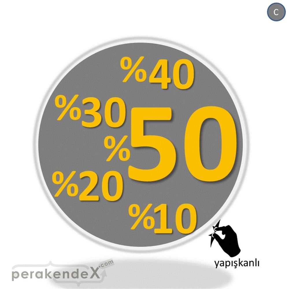 yüzde(50-40-30-20-10) indirim CAMA YAPIŞAN FOLYO -oval,tek yön baskı