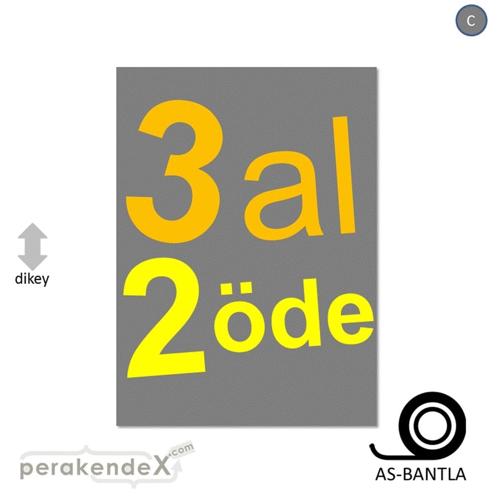 3 al 2 öde POSTERİ -dikdörtgen,tek yön baskı