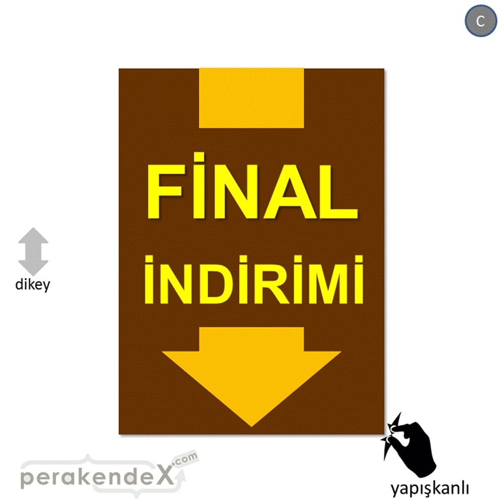 final indirimi CAMA YAPIŞAN FOLYO -dikdörtgen,tek yön baskı