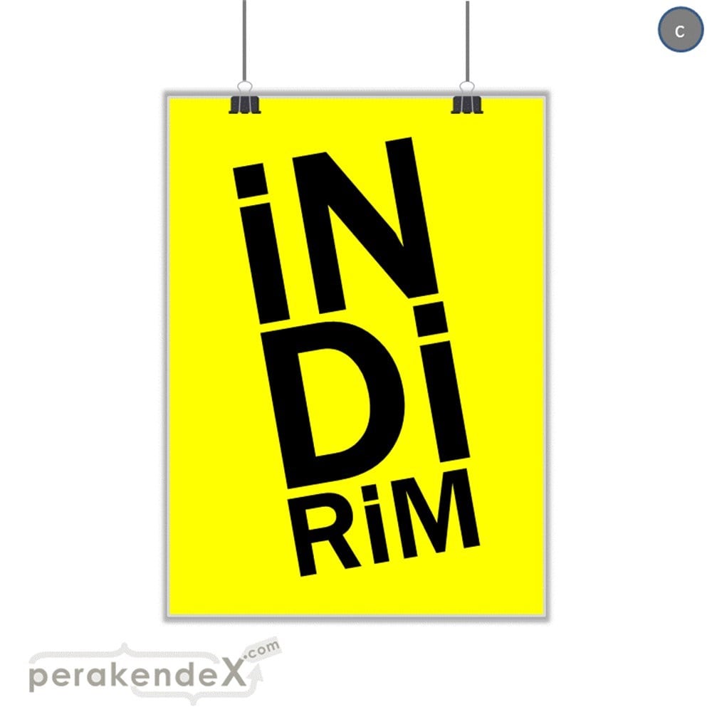 heceli indirim SERT PLASTİK POSTER -dikdörtgen,tek yön baskı