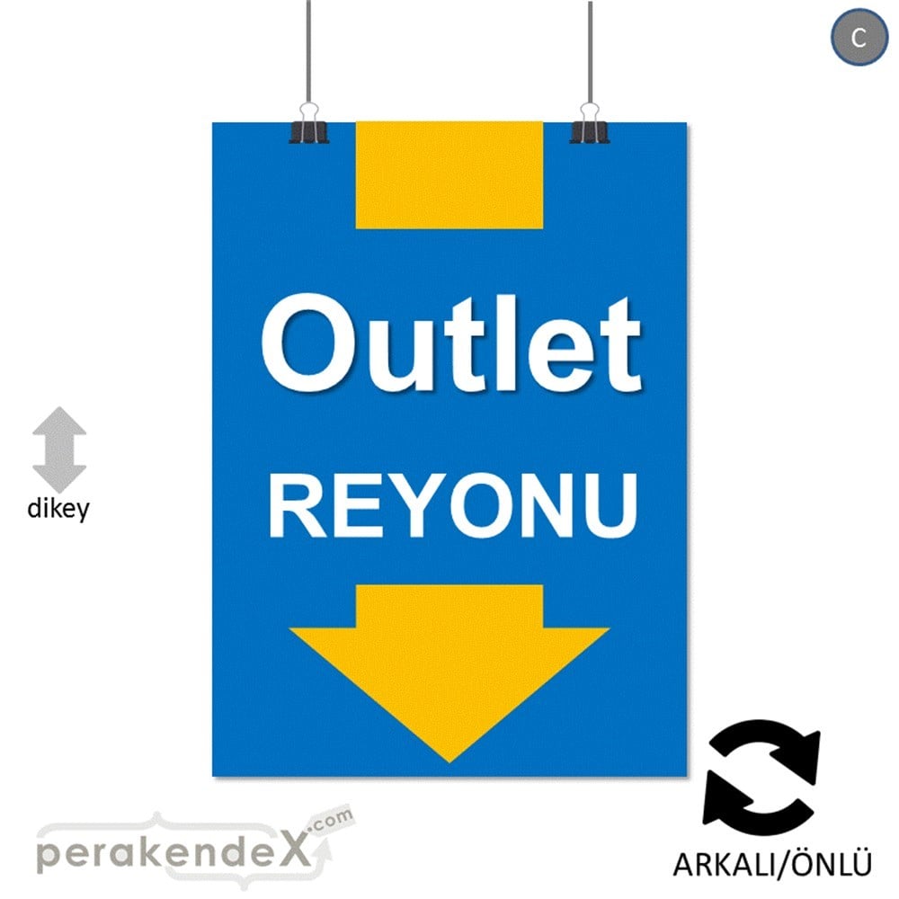 outlet reyonu POSTERİ -dikdörtgen,çift yön baskı