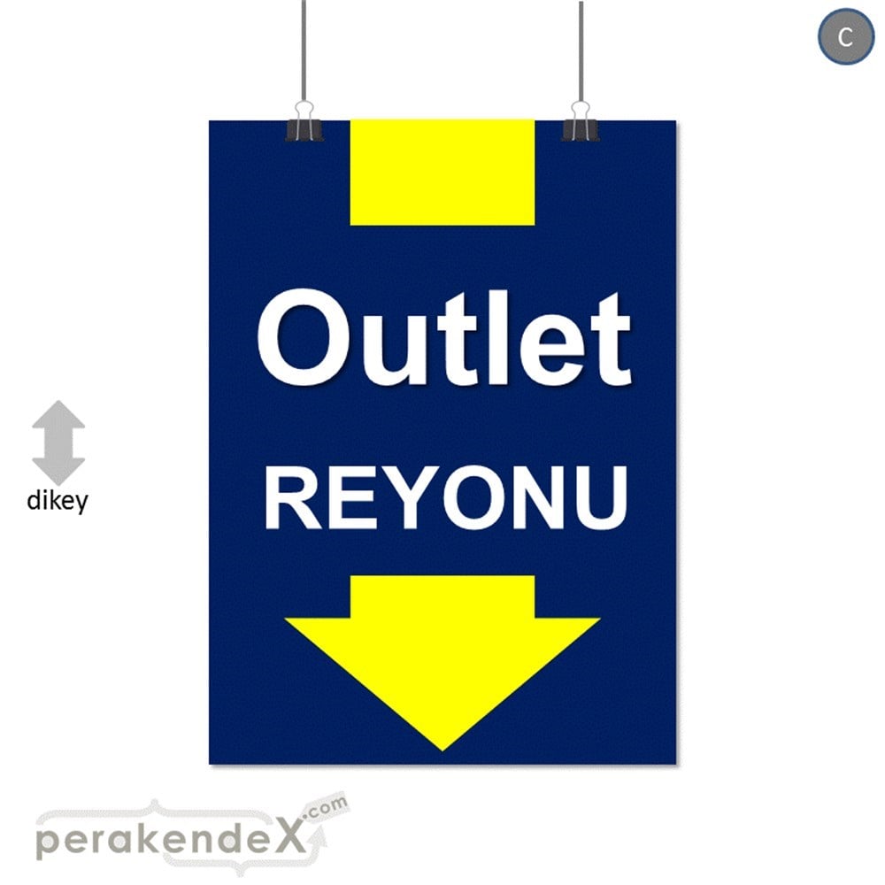 outlet reyonu SERT PLASTİK POSTER -dikdörtgen,tek yön baskı