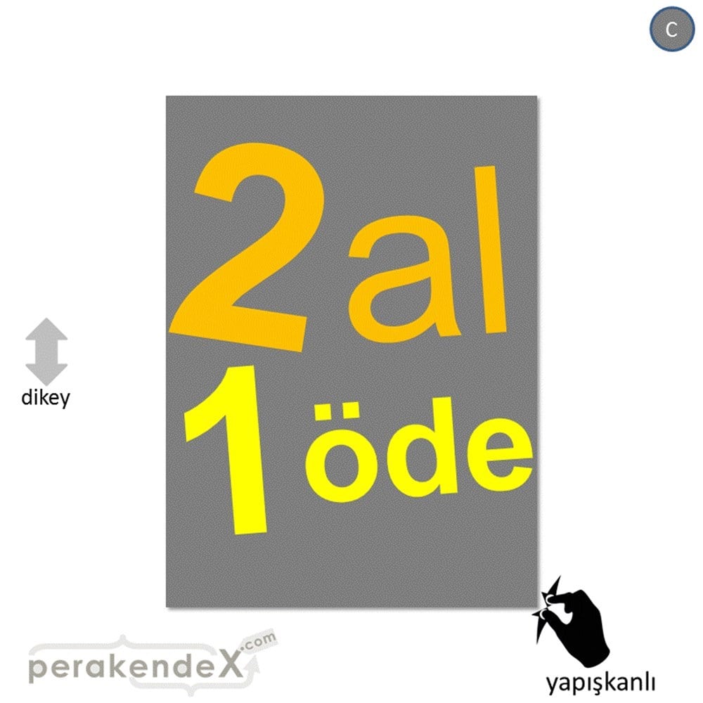 2 al 1 öde CAMA YAPIŞAN FOLYO -dikdörtgen,tek yön baskı