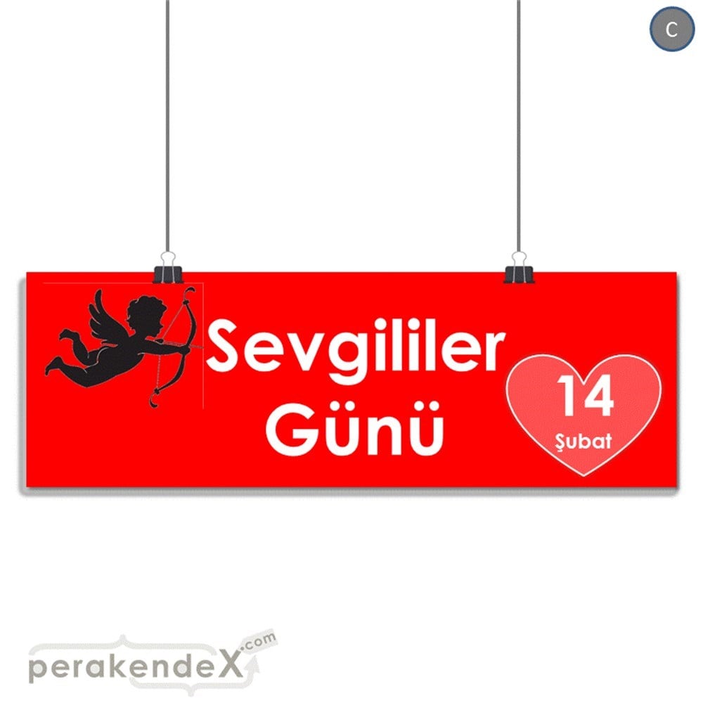 14 şubat sevgililer günü eros SERT PLASTİK POSTER,  AFİŞ (BANNER) -dikdörtgen,tek yön baskı