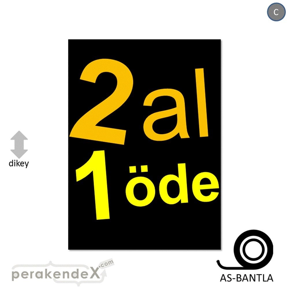 2 al 1 öde POSTERİ -dikdörtgen,tek yön baskı