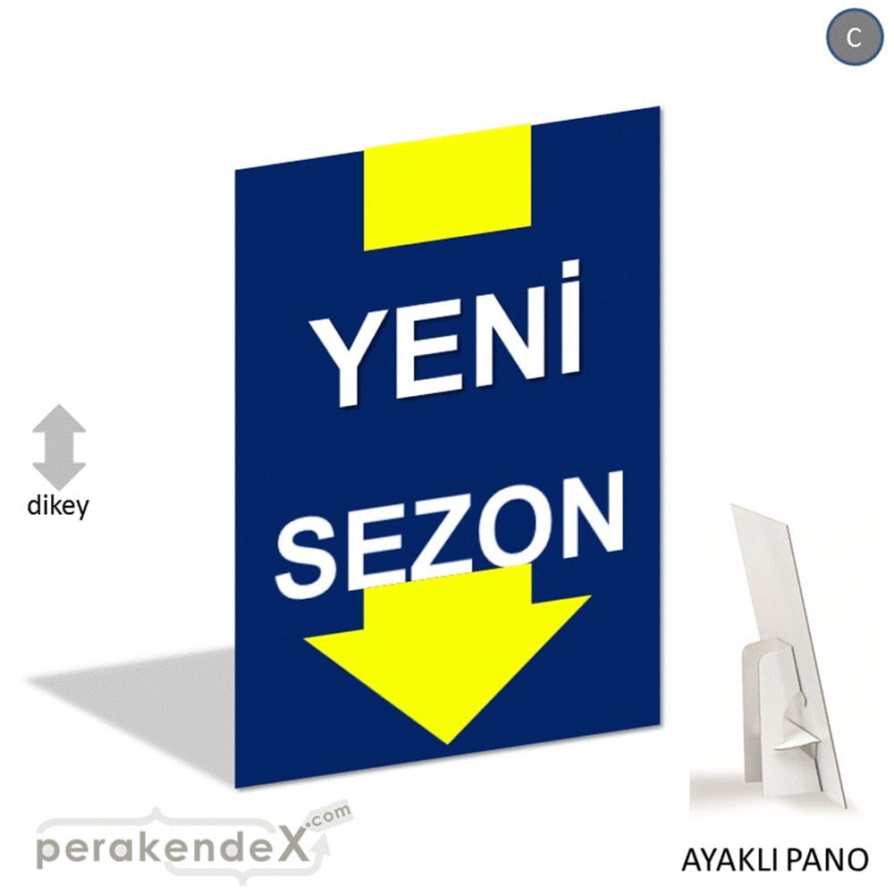 yeni sezon * AYAKLI REKLAM PANOSU -dikdörtgen,tek yön baskı