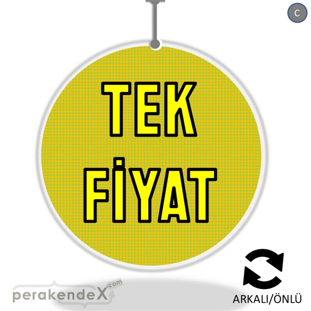 tek fiyat DÖNKARTI -oval,çift yön baskı