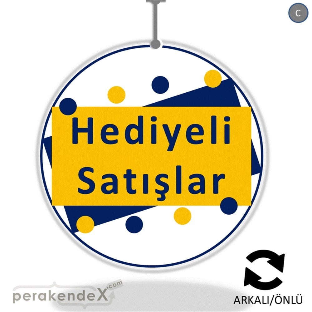 hediyeli satışlar DÖNKARTI -oval,çift yön baskı