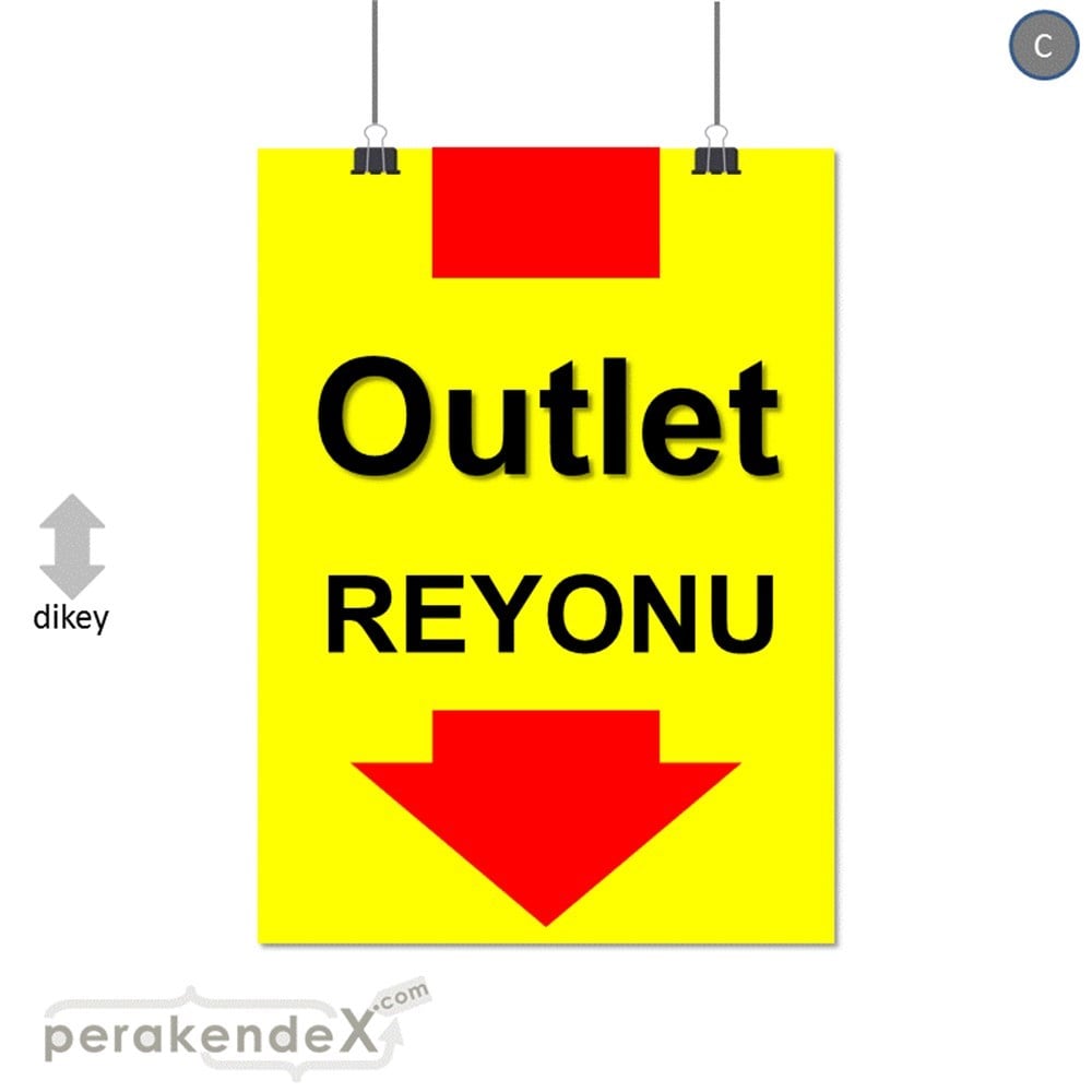 outlet reyonu SERT PLASTİK POSTER -dikdörtgen,tek yön baskı