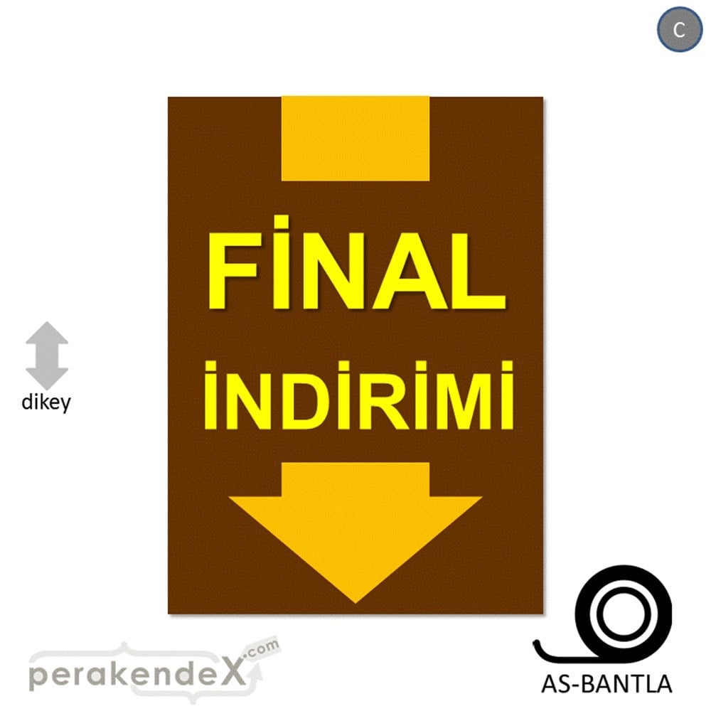 final indirimi POSTERİ -dikdörtgen,tek yön baskı