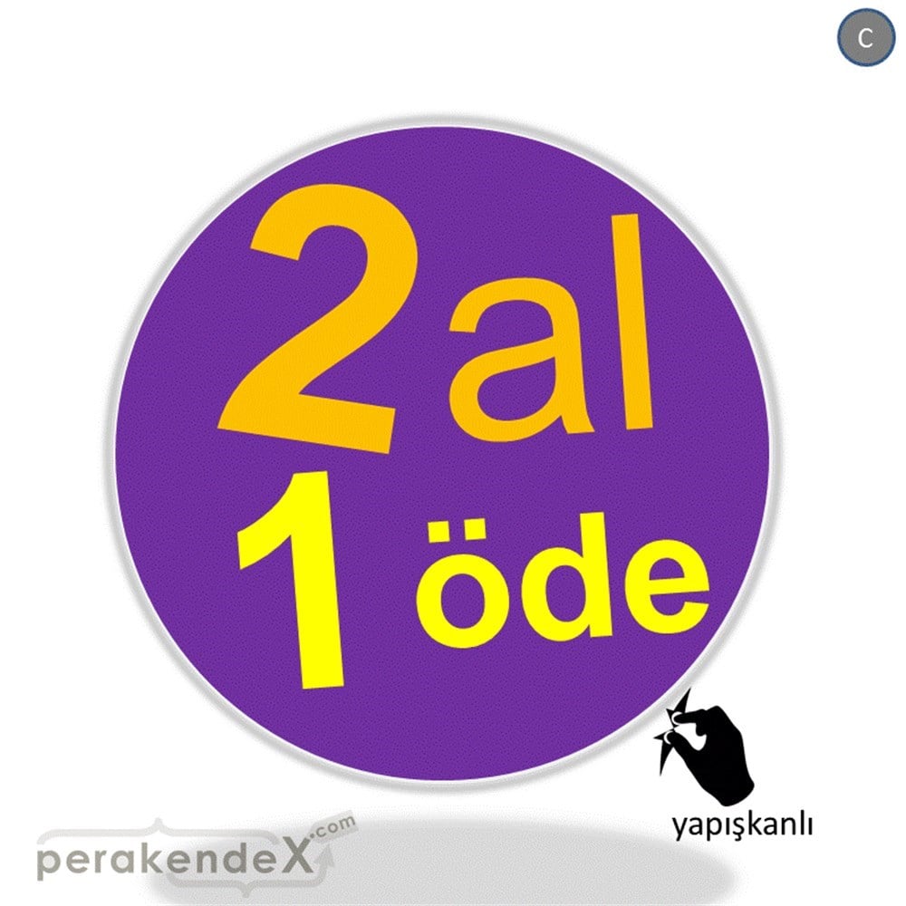 2 al 1 öde CAMA YAPIŞAN FOLYO -oval,tek yön baskı