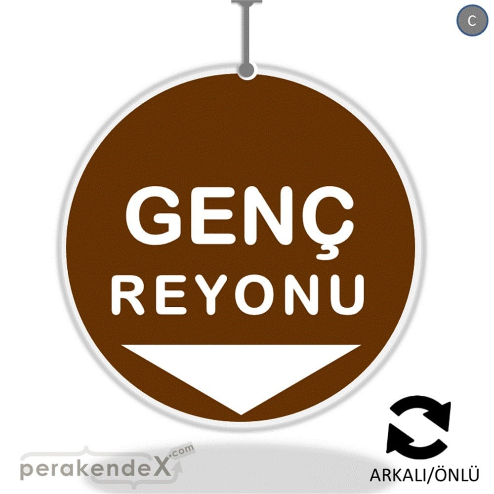 genç reyonu yönlendirme DÖNKARTI -oval,çift yön baskı