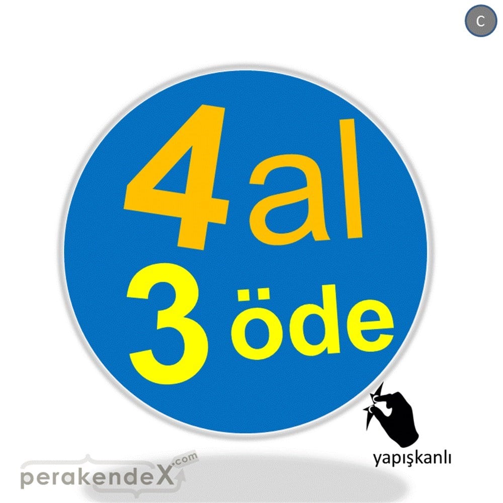 4 al 3 öde CAMA YAPIŞAN FOLYO -oval,tek yön baskı